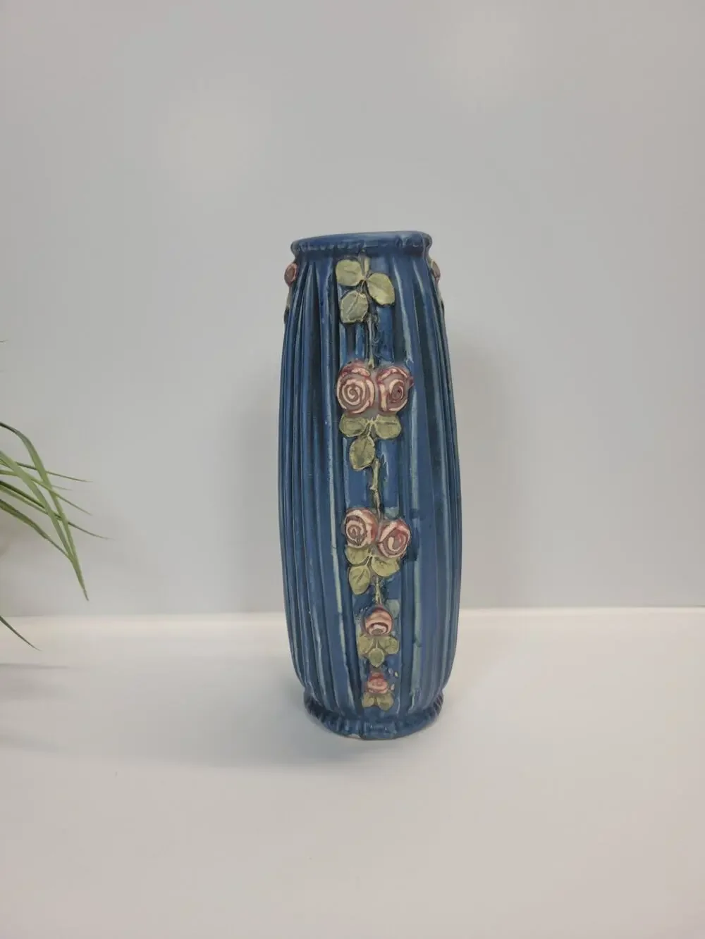 Antique Weller Pottery Blue Drapery 8